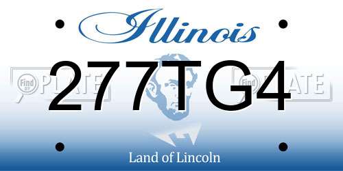 277TG4 Illinois License Plate