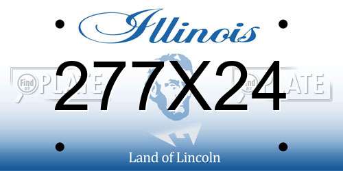 277X24 Illinois License Plate