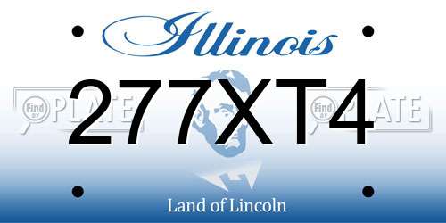 277XT4 Illinois License Plate