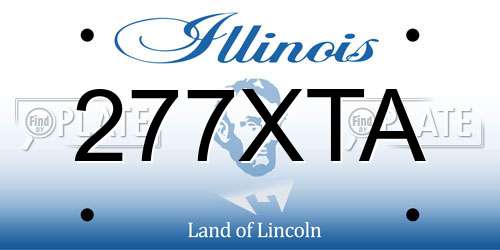 277XTA Illinois License Plate