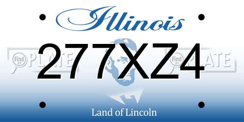 277XZ4 Illinois License Plate