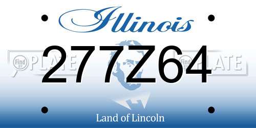 277Z64 Illinois License Plate