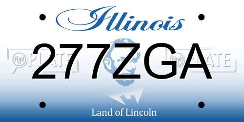277ZGA Illinois License Plate