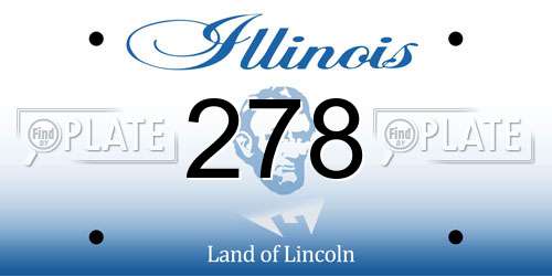 278 Illinois License Plate