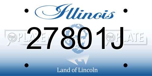 27801J Illinois License Plate