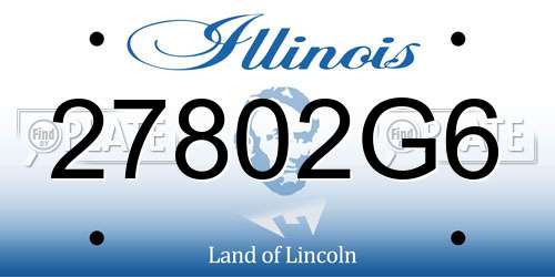 27802G6 Illinois License Plate