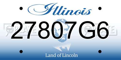 27807G6 Illinois License Plate