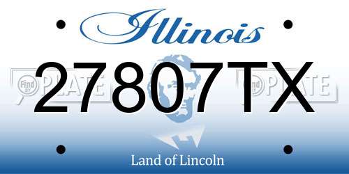 27807TX Illinois License Plate