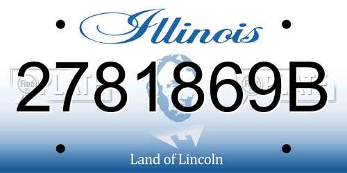 2781869B Illinois License Plate