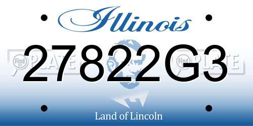 27822G3 Illinois License Plate