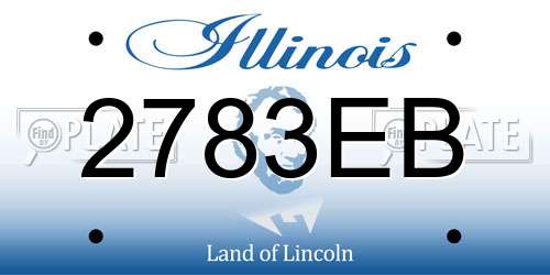 2783EB Illinois License Plate