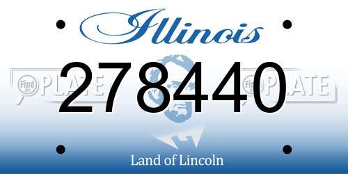 278440 Illinois License Plate