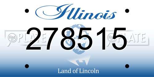 278515 Illinois License Plate
