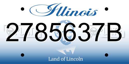2785637B Illinois License Plate