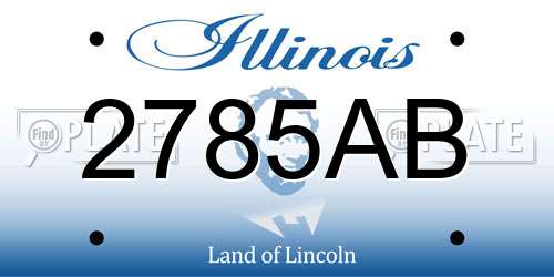 2785AB Illinois License Plate