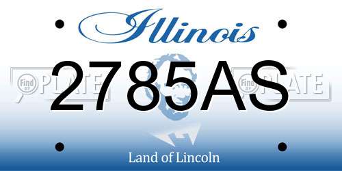 2785AS Illinois License Plate