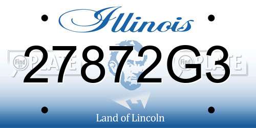 27872G3 Illinois License Plate