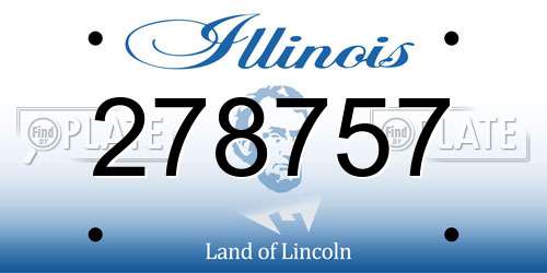 278757 Illinois License Plate