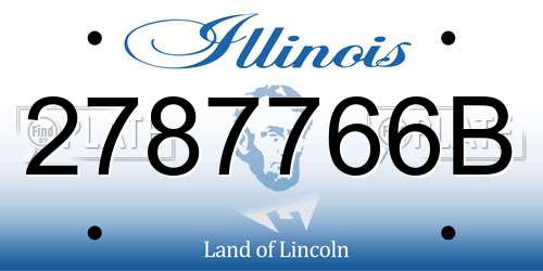 2787766B Illinois License Plate
