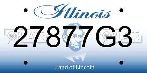 27877G3 Illinois License Plate