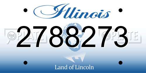 2788273 Illinois License Plate