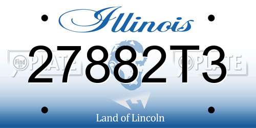 27882T3 Illinois License Plate