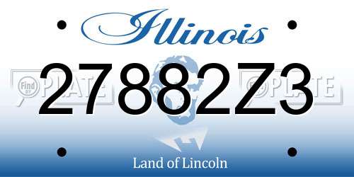 27882Z3 Illinois License Plate