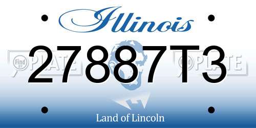 27887T3 Illinois License Plate