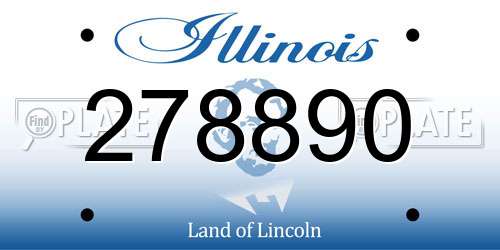 278890 Illinois License Plate