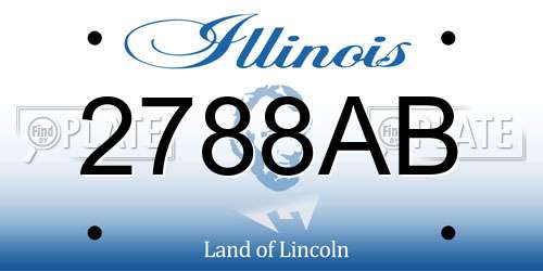 2788AB Illinois License Plate