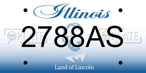 2788AS Illinois License Plate