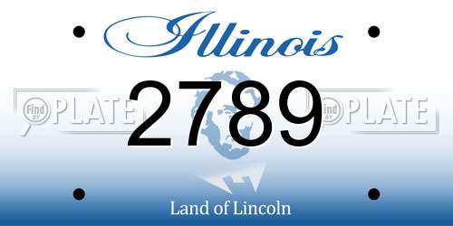 2789 Illinois License Plate