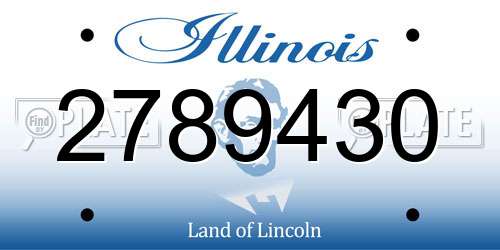 2789430 Illinois License Plate