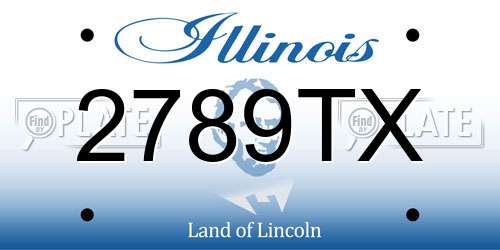 2789TX Illinois License Plate