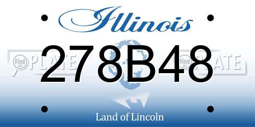 278B48 Illinois License Plate