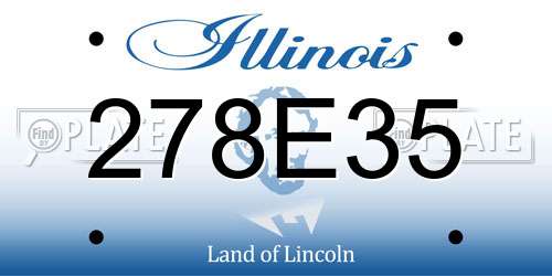 278E35 Illinois License Plate