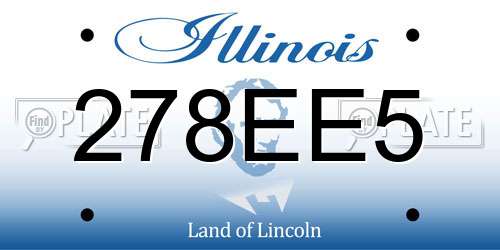 278EE5 Illinois License Plate