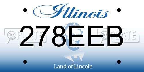278EEB Illinois License Plate