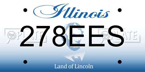 278EES Illinois License Plate