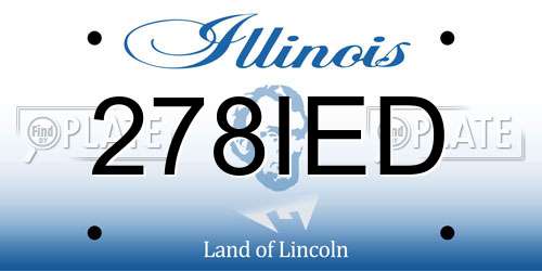 278IED Illinois License Plate