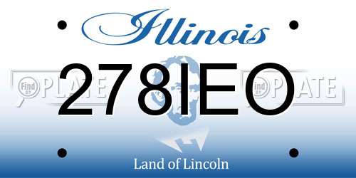 278IEO Illinois License Plate