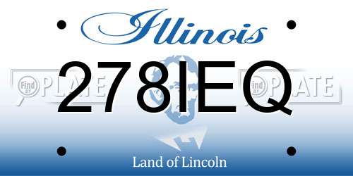 278IEQ Illinois License Plate
