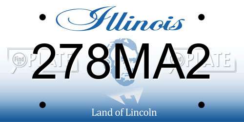 278MA2 Illinois License Plate