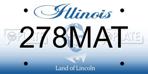 278MAT Illinois License Plate