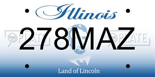 278MAZ Illinois License Plate