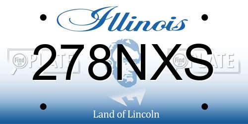 278NXS Illinois License Plate