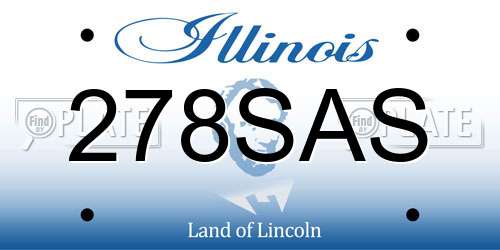 278SAS Illinois License Plate