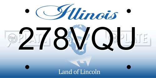 278VQU Illinois License Plate
