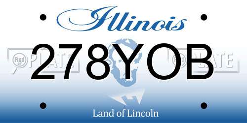 278YOB Illinois License Plate