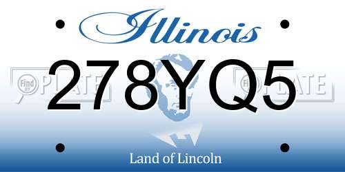 278YQ5 Illinois License Plate